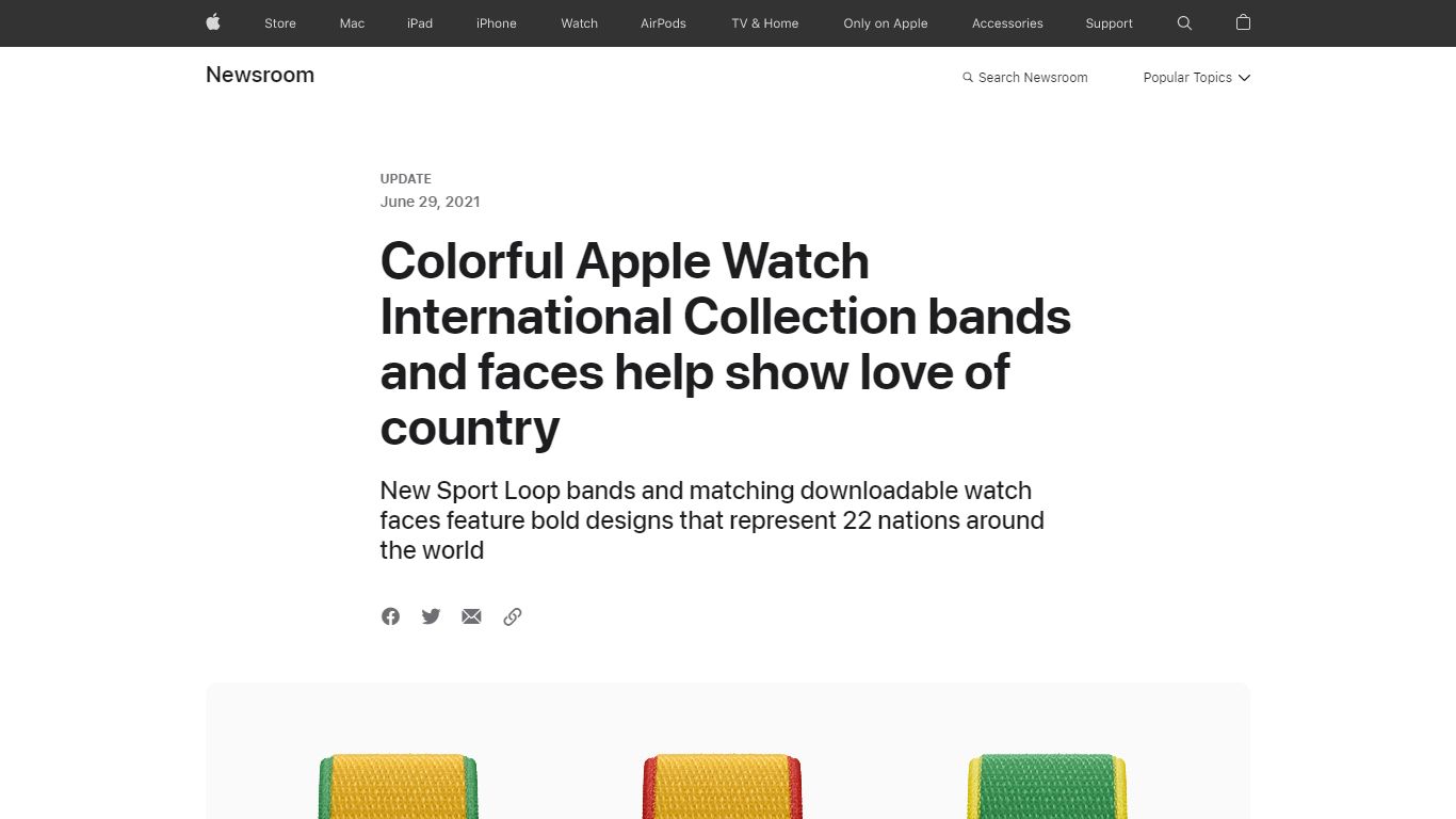 Apple Watch International Collection bands show love of country